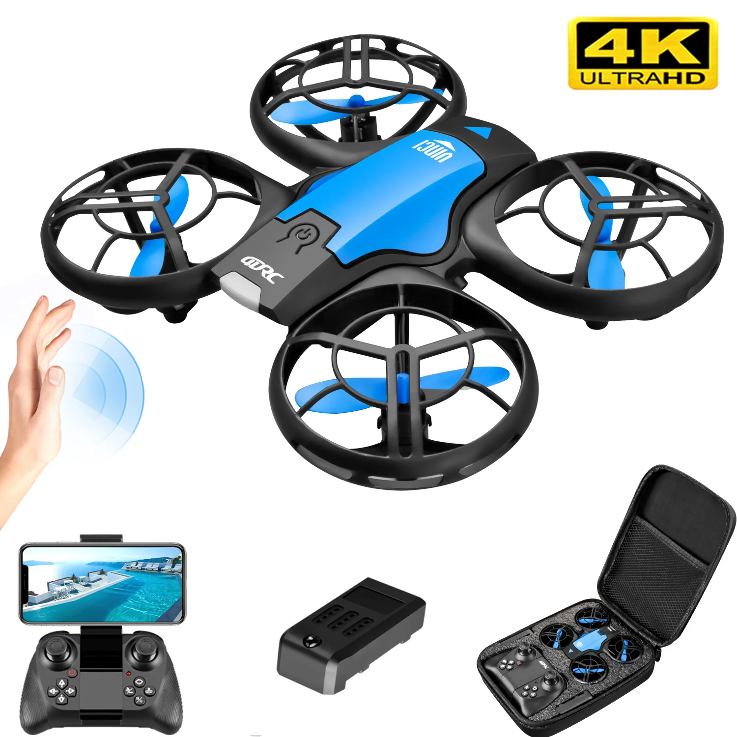 Rc Helicopter Mini - โดรน V8 รุ่นใหม่ขนาดเล็ก 4K ระดับมืออาชีพ กล้อง