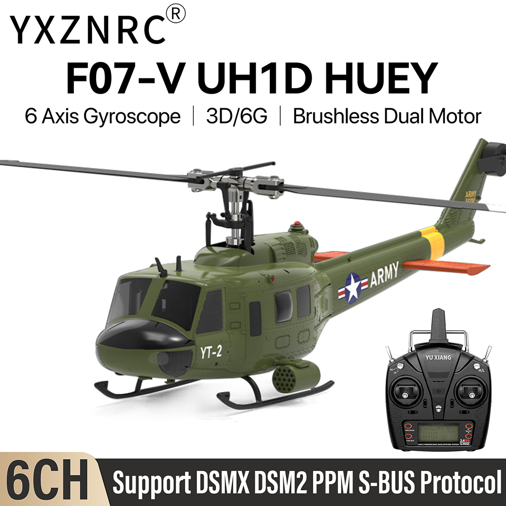 Rc Helicopter Gyro - เฮลิคอปเตอร์บังคับวิทยุรุ่นใหม่ YUXIANG RC Helicopter F07-V UH-1