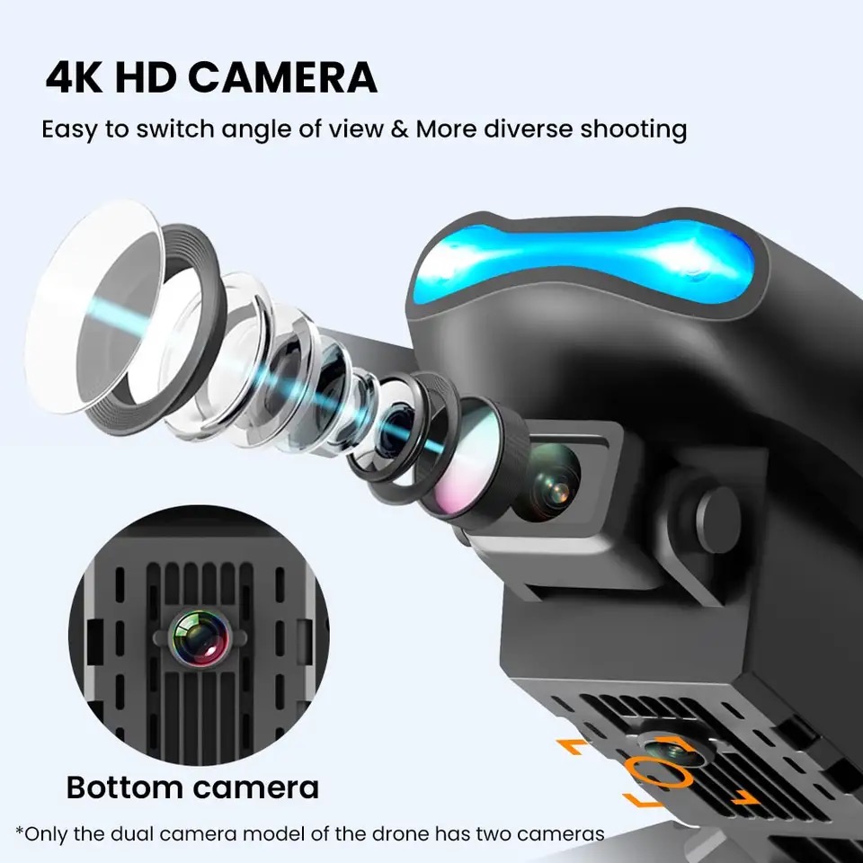 ใหม่ Mini Drone E99 4K WIFI HD - Rc Helicopter Nitro บทวิจารณ์และราคา
